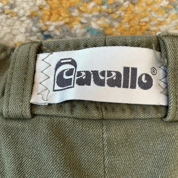 Cavallo Riding Breeches Women’s size 32 Army green & Brown Equestrian pants - Picture 3 of 16